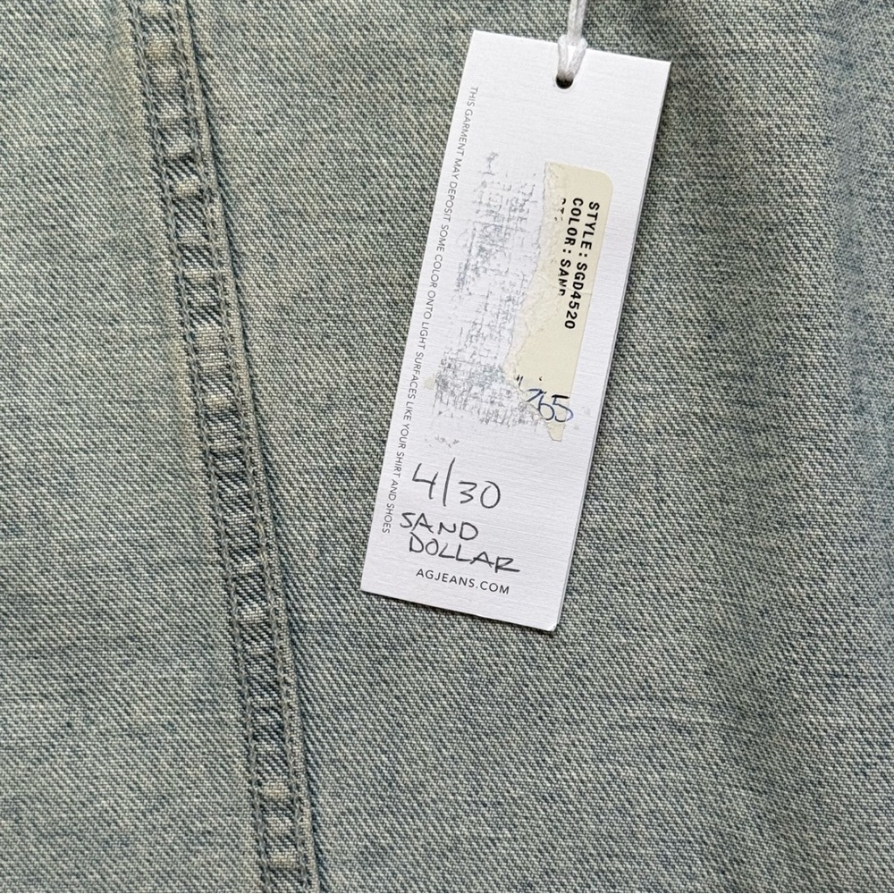 AG Adriano Goldschmied Sky Blue Jean Jacket - Picture 5 of 7